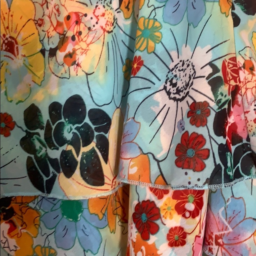 Thalia Sodi Floral Print Flirty Summer Skirt 7/8 - Picture 2 of 8